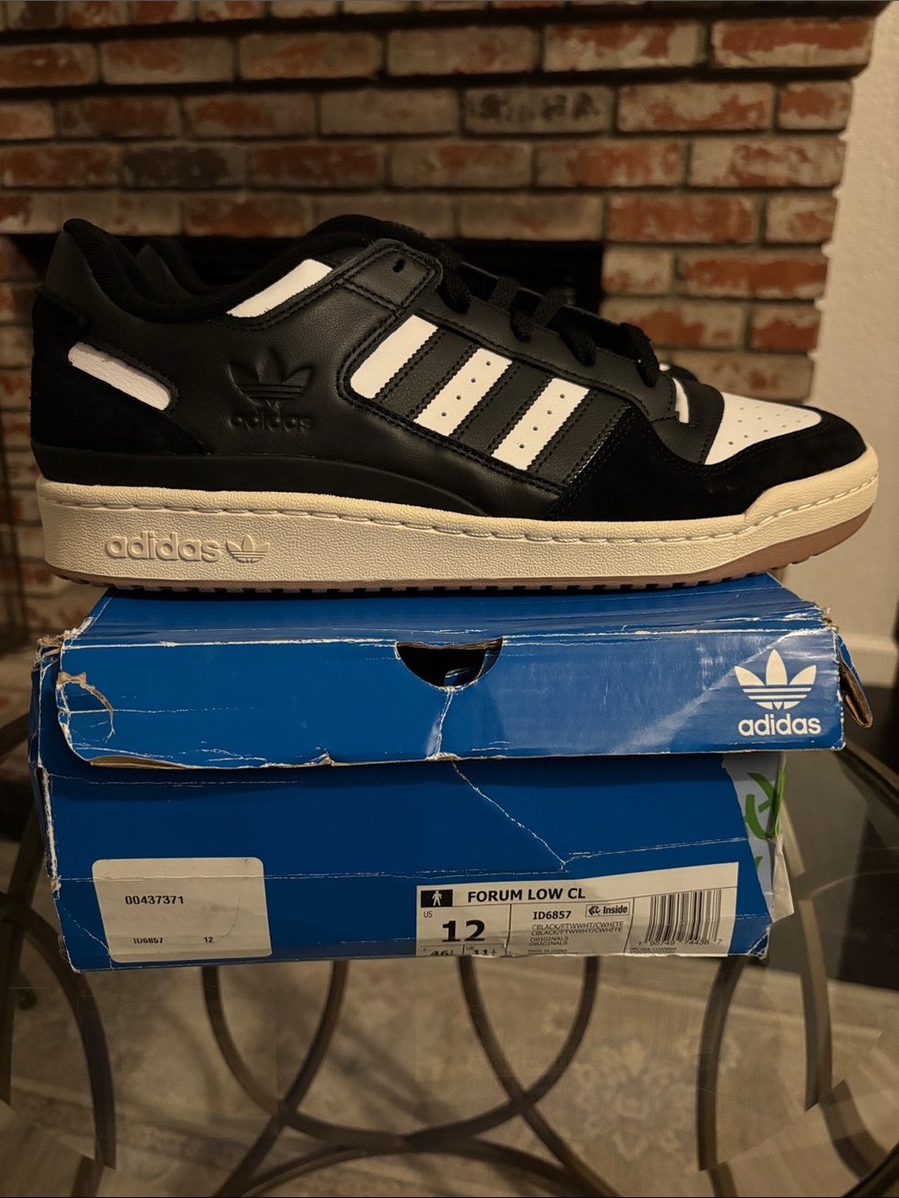 Adidas Forum Low CL Lifestyle Shoes Men’s Size 12 ID6857 Black / White